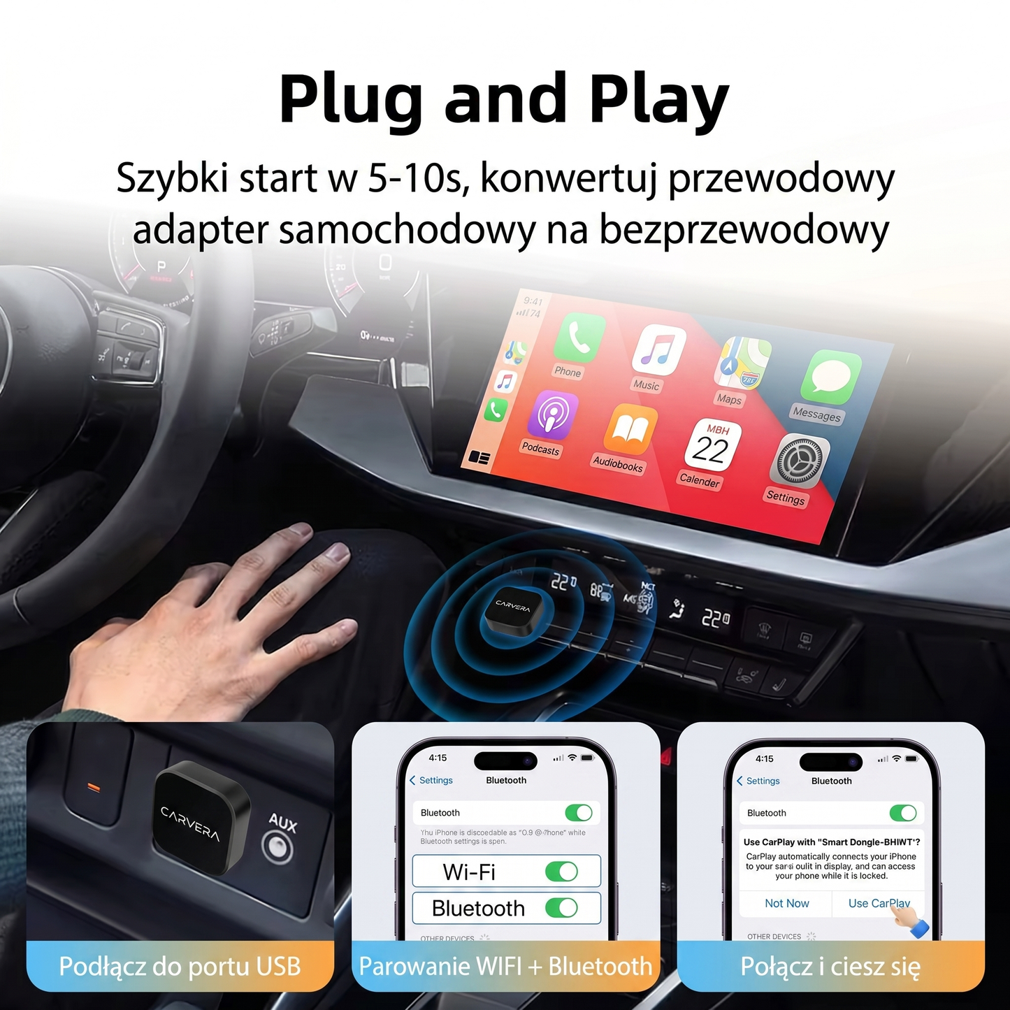Carvera™ - Plug&Play CarPlay